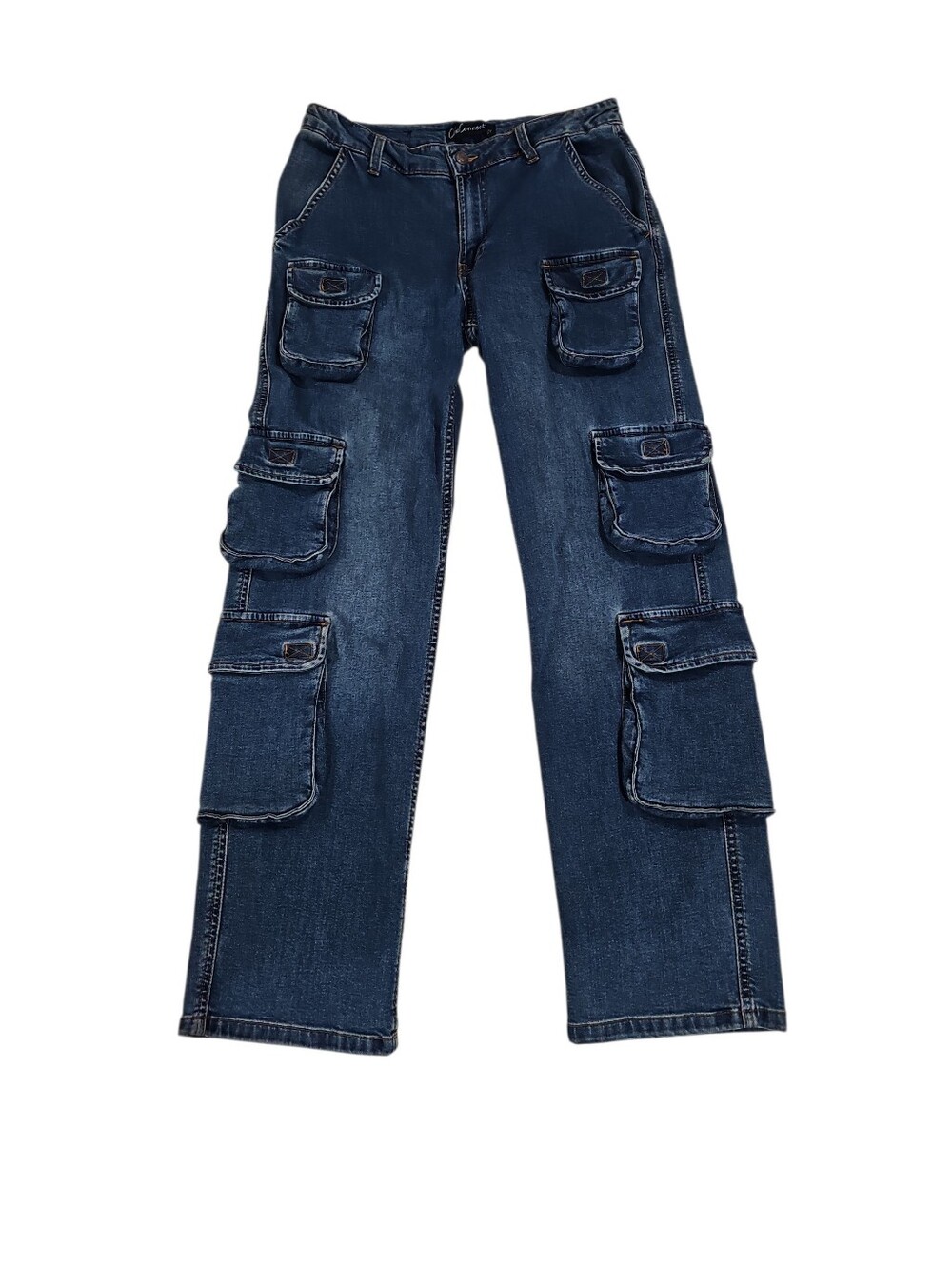 Chic Connection Mid Rise  Cargo/ Utility Jeans Sz 11 Juniors  Guc